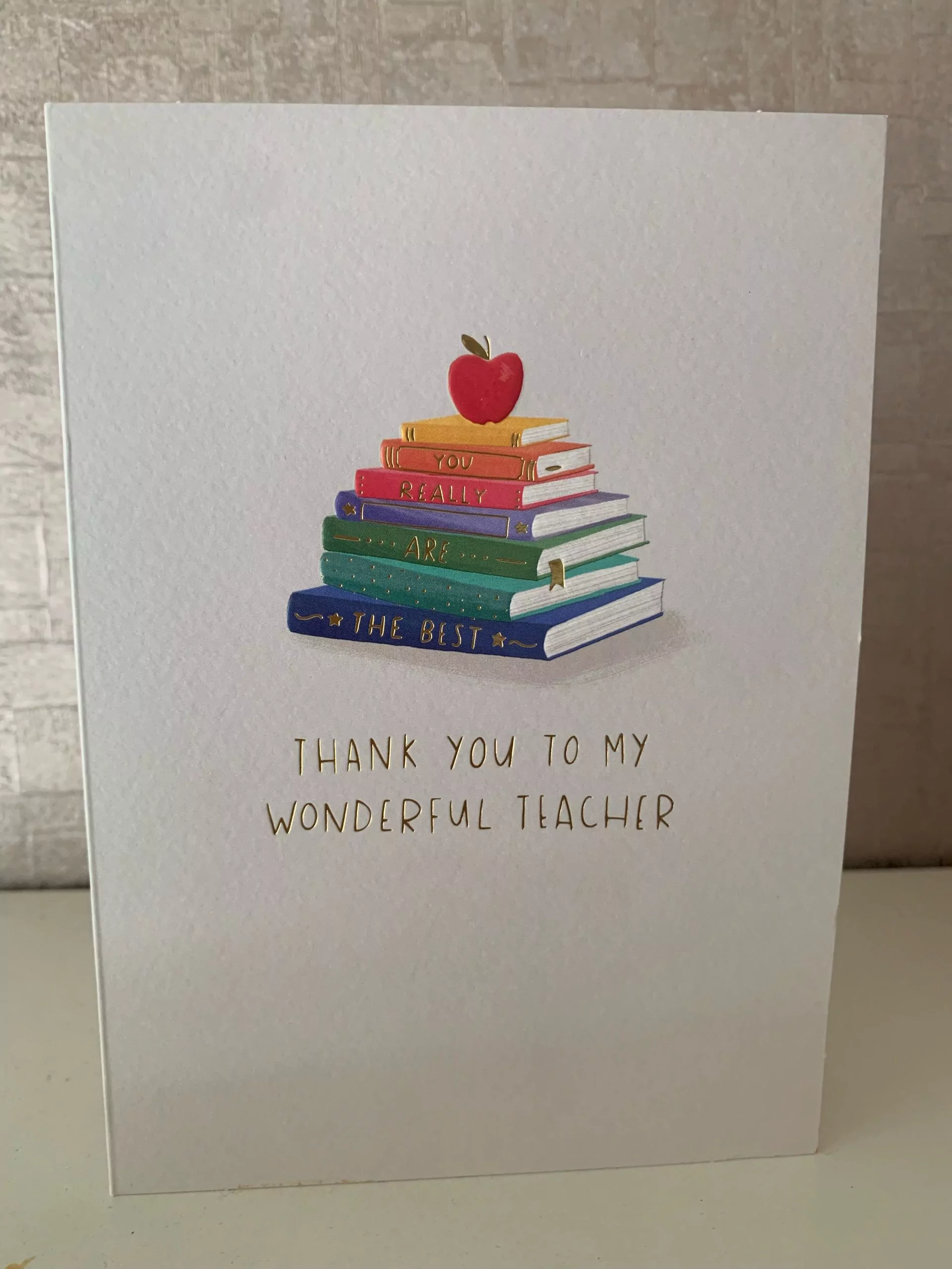 Thank you card received from student